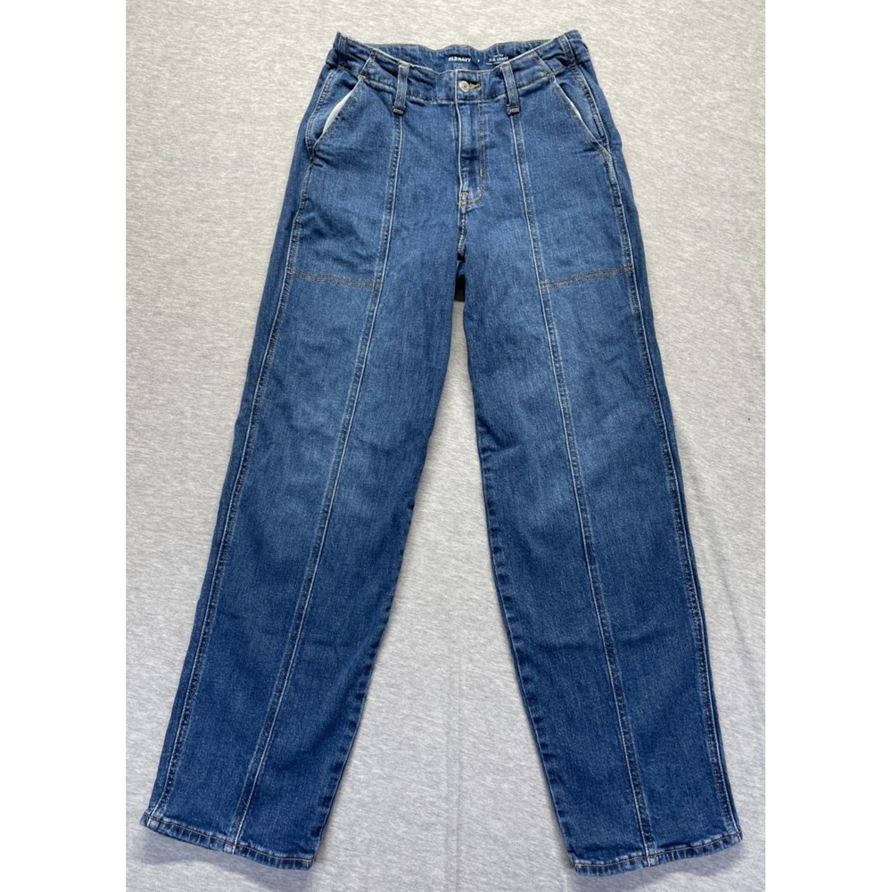Old Navy O.G. Loose Jeans Womens 8 Blue Denim High Rise Secret Smooth Pockets